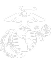 A black and white USMC ega logo